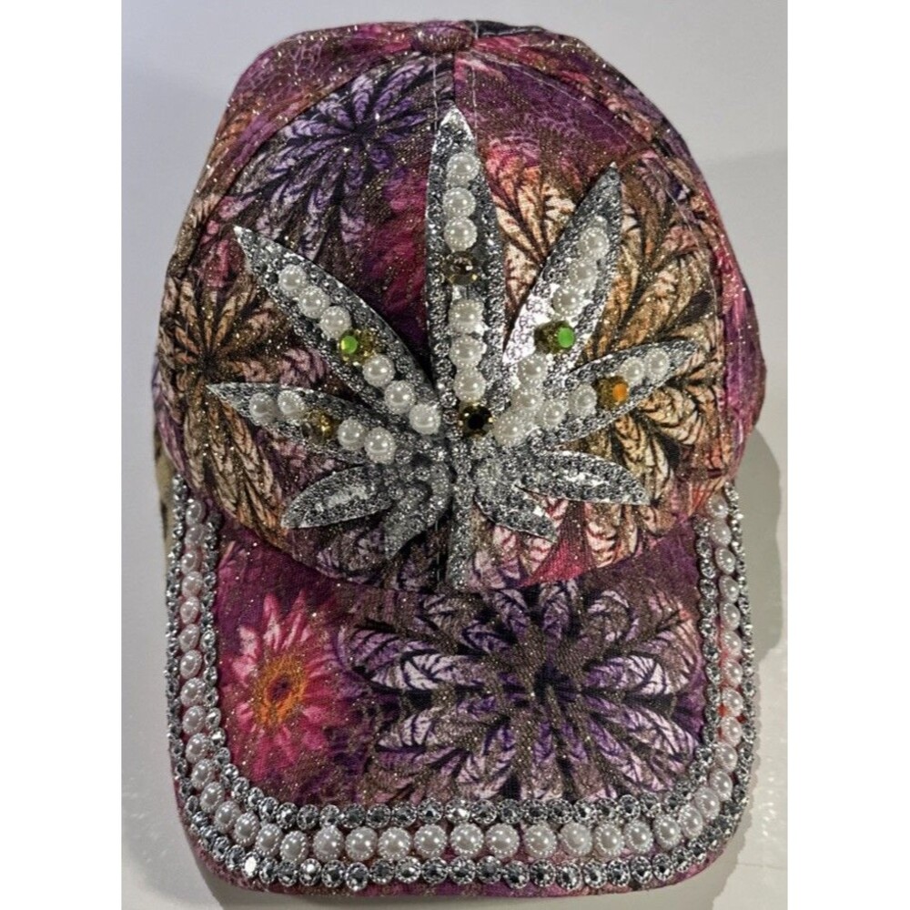 Womens Rhinestone Baseball Cap Adjustable Casual Travel Lace Flower Sport Hats